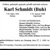 Schmidt Karl 1935-1989 Todesanzeige